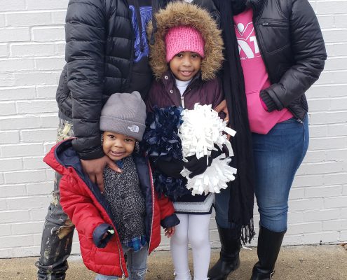 Summer Owens and family after Thanksgiving parade