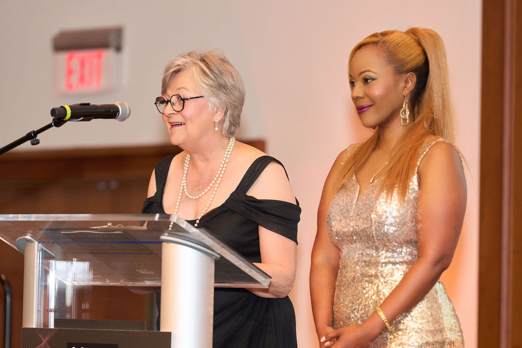 Summer Owens and Barbara Prescott hosting the Inaugural S.O. What! Awards and Scholarship Soiree